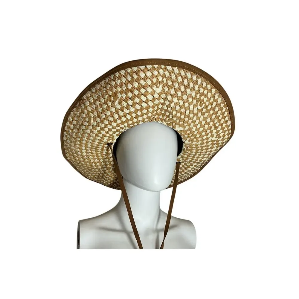 Lele Sadoughi Woven Multicolor Sun Hat